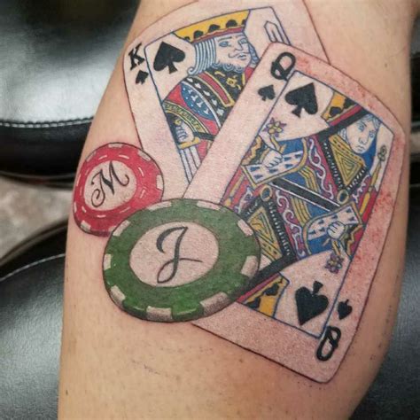 poker chip stack tattoo